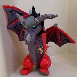 MagiQuest Charlock Sharlock The Red Firestorm Dragon Great Wolf Lodge Plush Toy